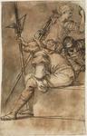 Salvator Rosa - Trois soldats au repos