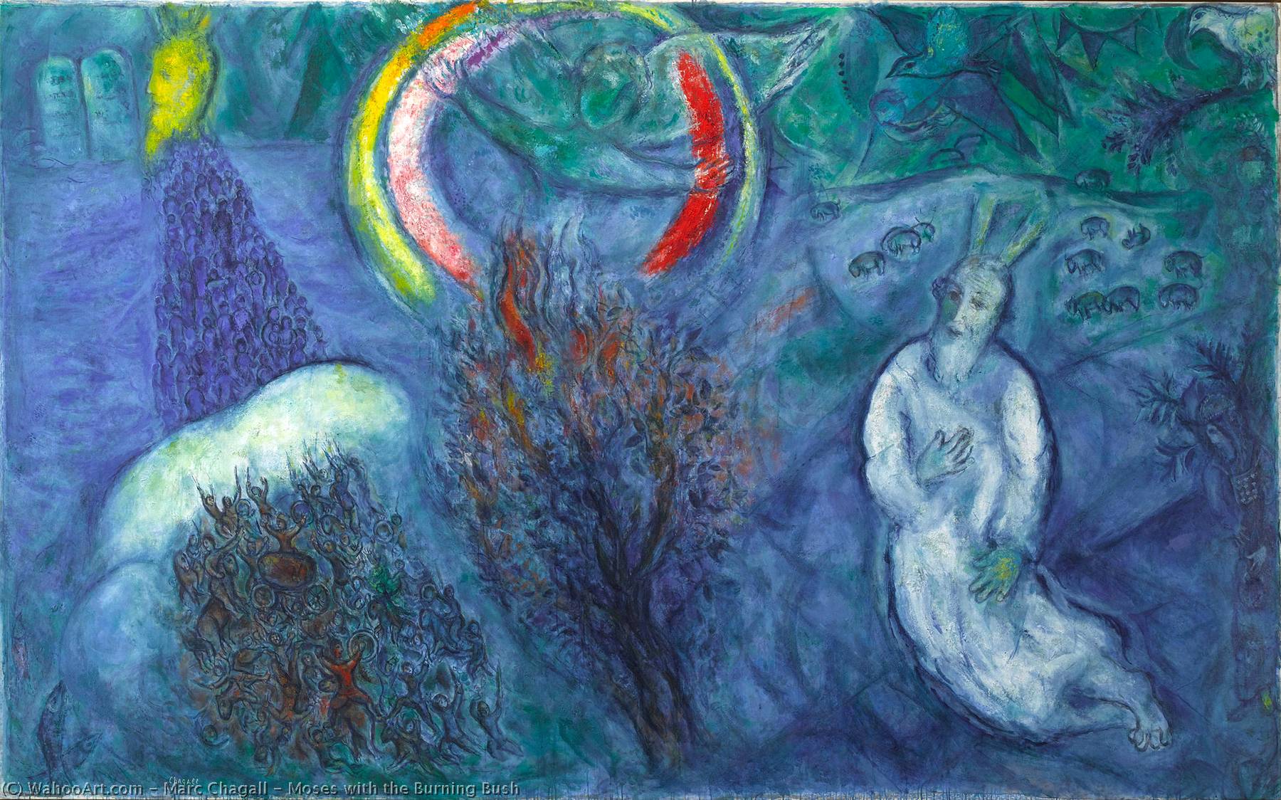 Moïse avec le Buisson ardent, 1966 de Marc Chagall (18871985, Belarus