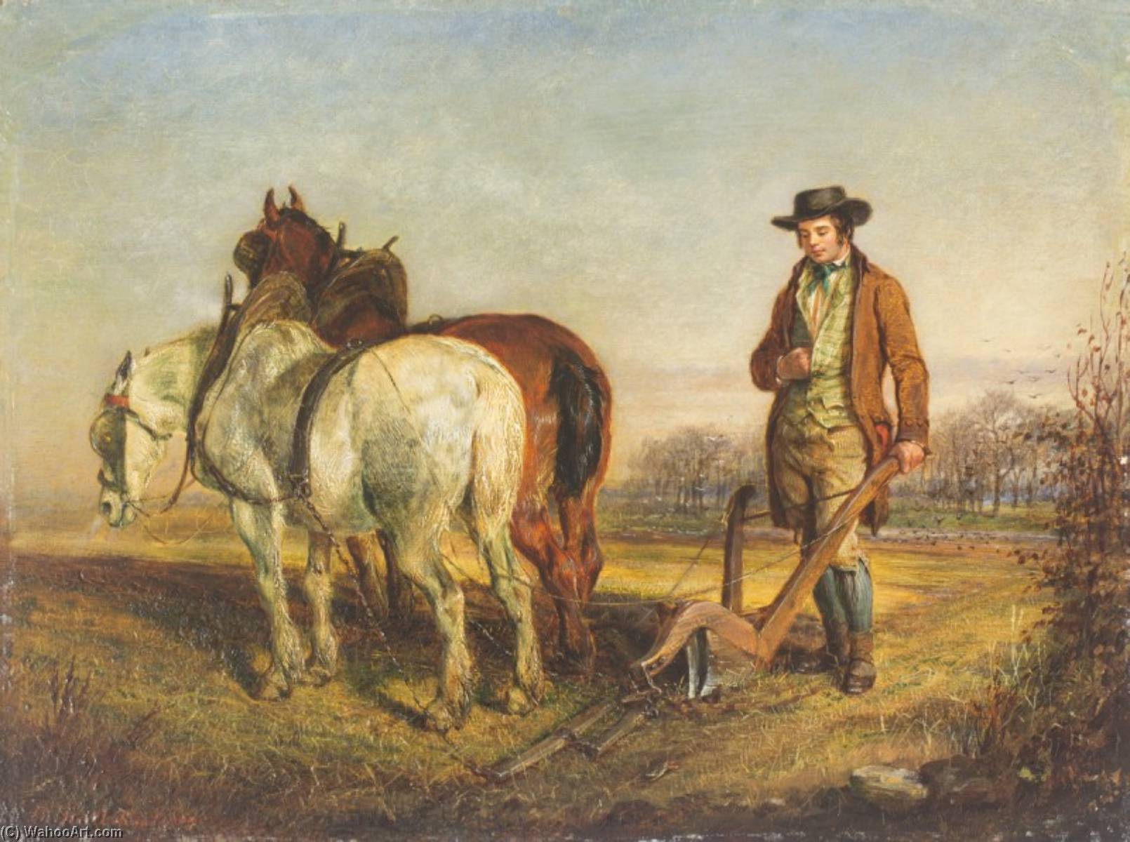 Reproductions De Qualité Musée Brûle au Plough (Turning Up a Mouse) de