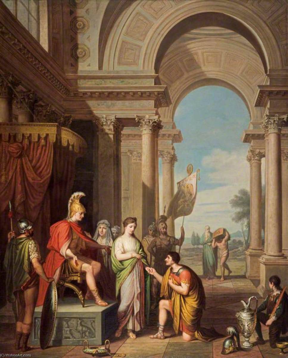 Réplique De Peinture La Continence de Scipio, 1774 de David Allan (1744